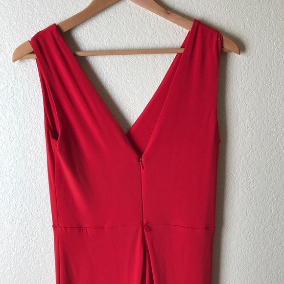 Laundry by Shelli Segal Red Ruched-Front Gown - Picture 5 of 5